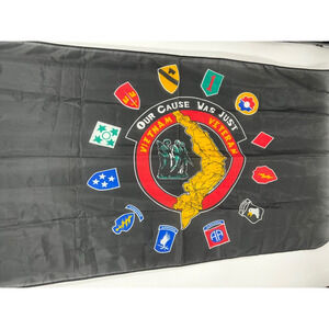 Vintage VIETNAM VETERAN Banner "Our Cause Was Just" Airborne 60" X 34"